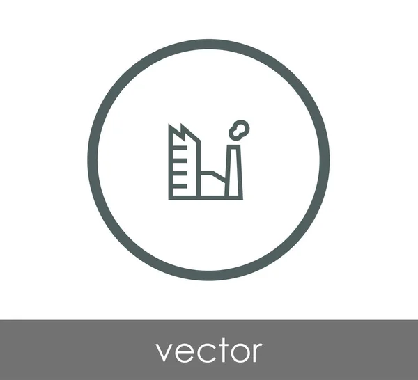 Factory flat icon — Stock Vector