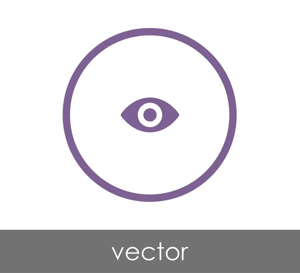 Плоский значок ока — стоковий вектор