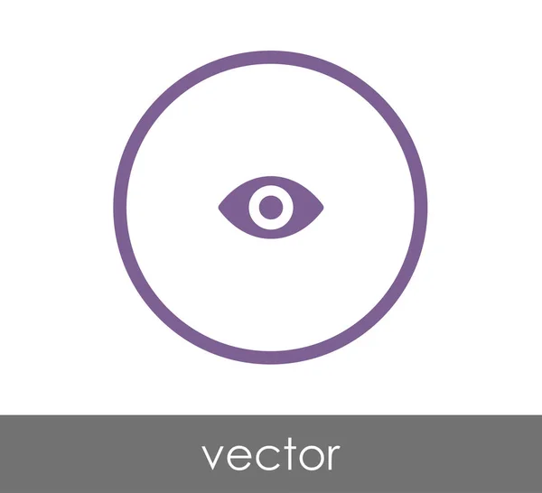 Icono plano de ojo — Vector de stock