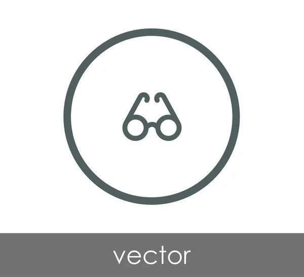 Brillen-Flach-Symbol — Stockvektor