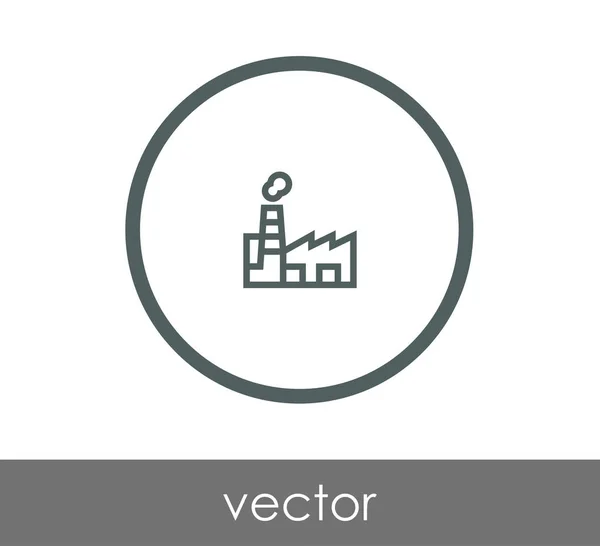 Fabrica pictogramă plată — Vector de stoc