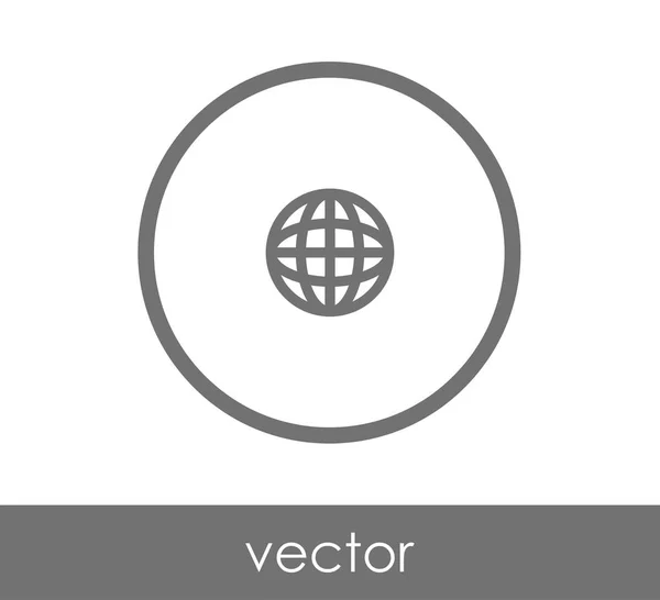 Icono web de tierra — Archivo Imágenes Vectoriales