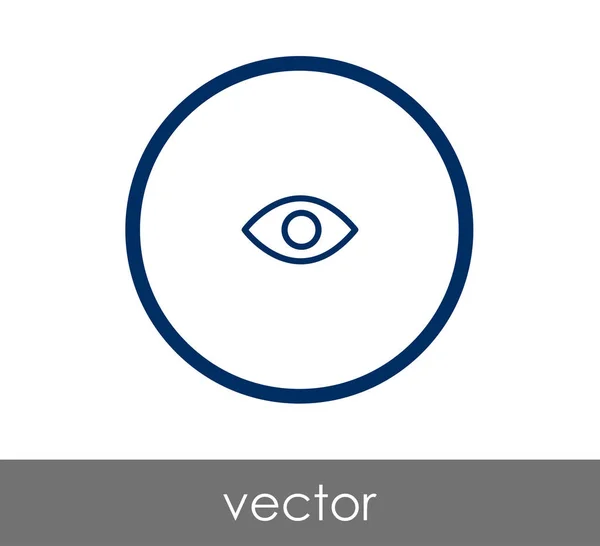 Icono plano de ojo — Vector de stock