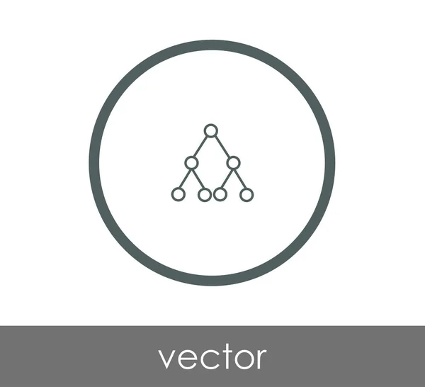 Ilustrasi ikon hirarki - Stok Vektor