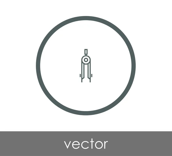 Tegning kompas ikon – Stock-vektor