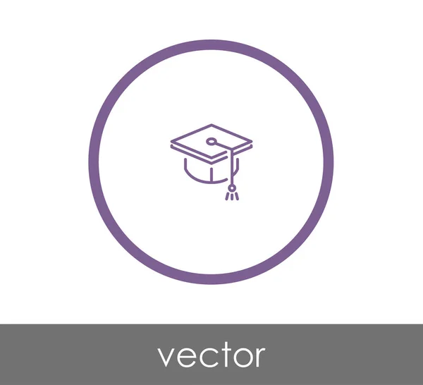 Icono de la tapa de graduación — Vector de stock