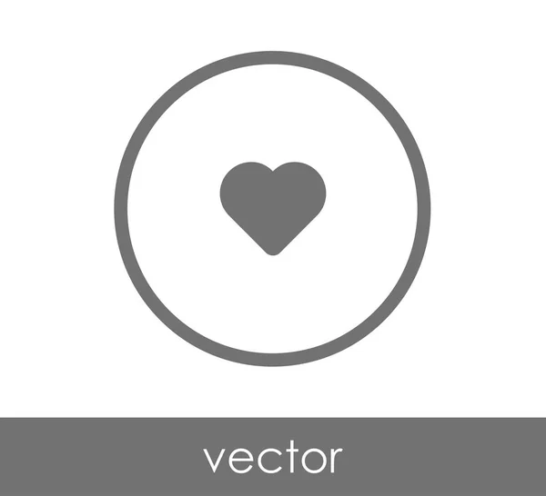 Simple icono del corazón — Vector de stock