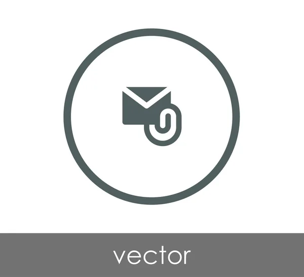 Ikona přílohy e-mailu — Stockový vektor