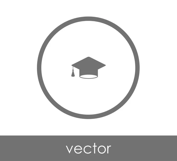 Ícone de boné de graduação — Vetor de Stock