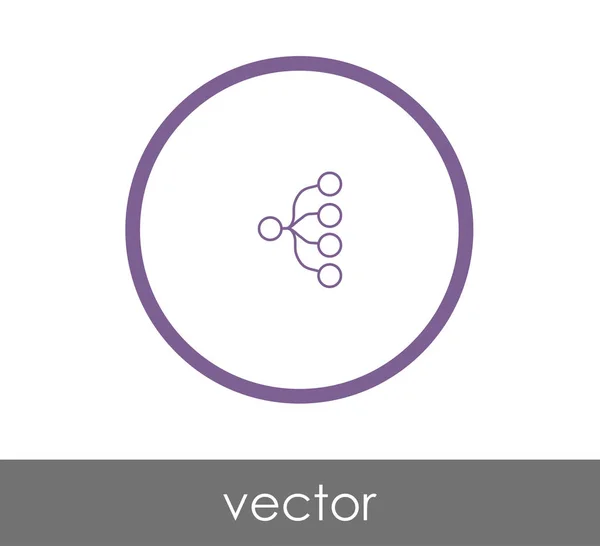Hierarchia ikon illusztráció — Stock Vector