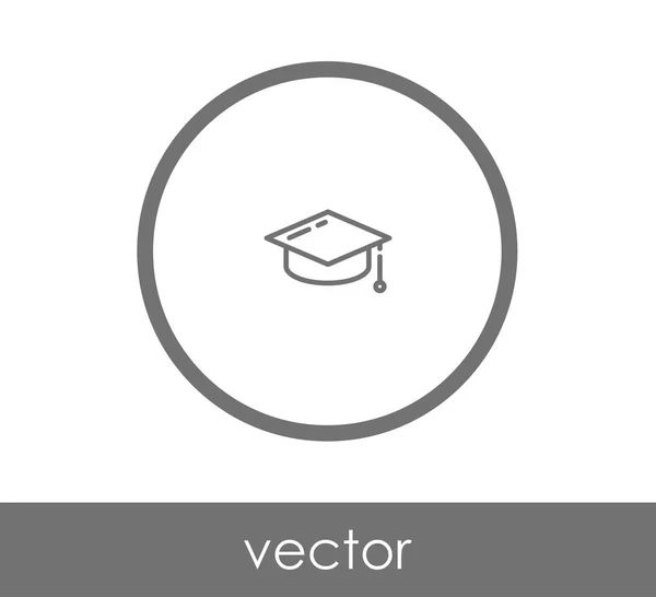 Graduation cap icon — Stock Vector