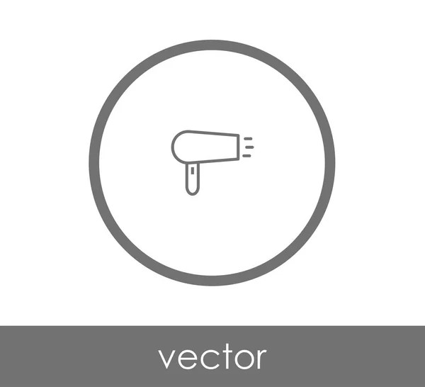 Haardroger silhouet pictogram — Stockvector