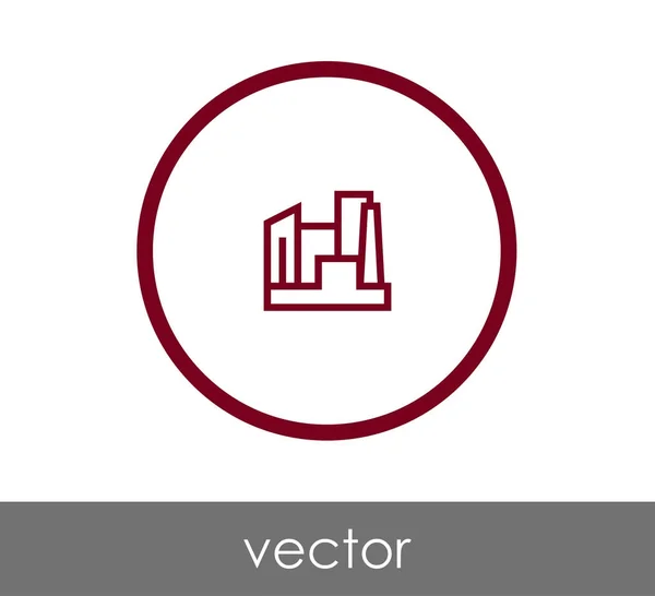 Factory flat icon — Stock Vector