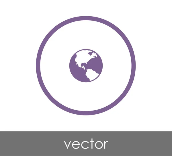 Jordens web ikon – Stock-vektor