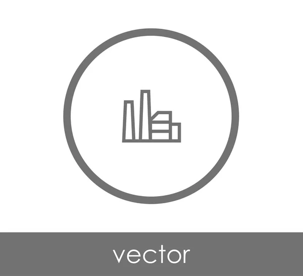 Icono plano de fábrica — Archivo Imágenes Vectoriales