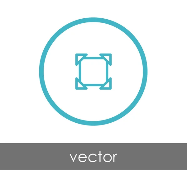 Helskärm cirkel ikon — Stock vektor