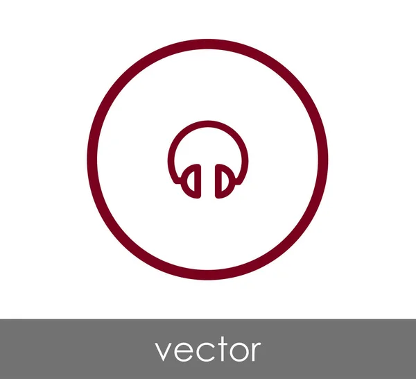 Headphones simple icon — Stock Vector