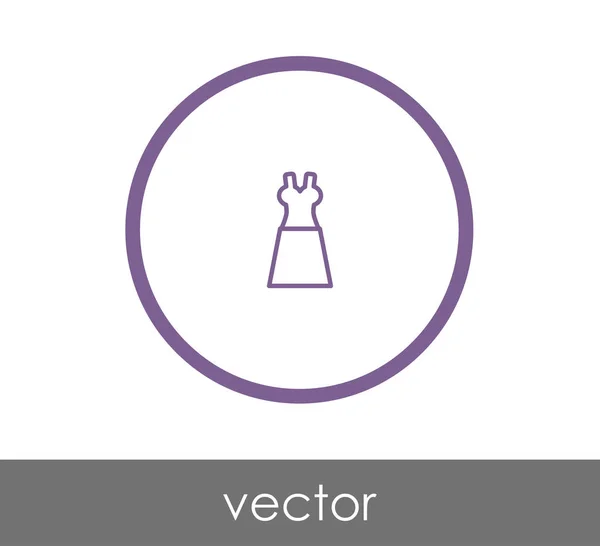 Ícone web vestido — Vetor de Stock