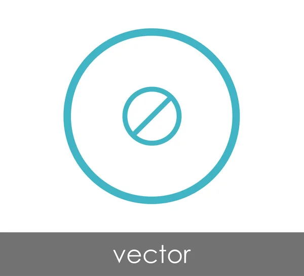 Icône de cercle de signe interdit — Image vectorielle