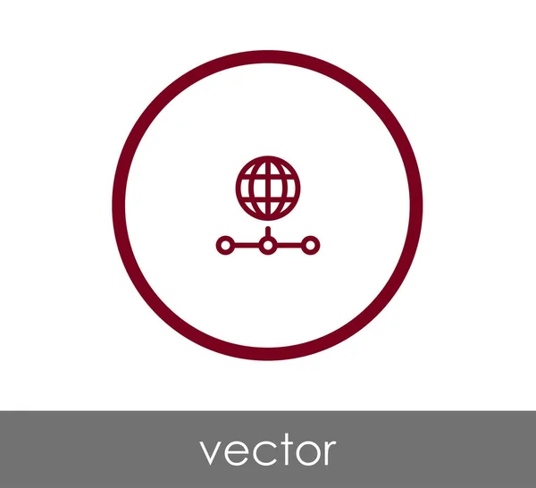 Ícone web terra — Vetor de Stock