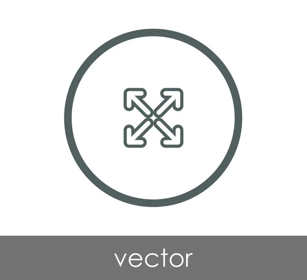 Ampliar icono de ventana de aplicación — Vector de stock