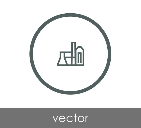 Factory flat icon — Stock Vector