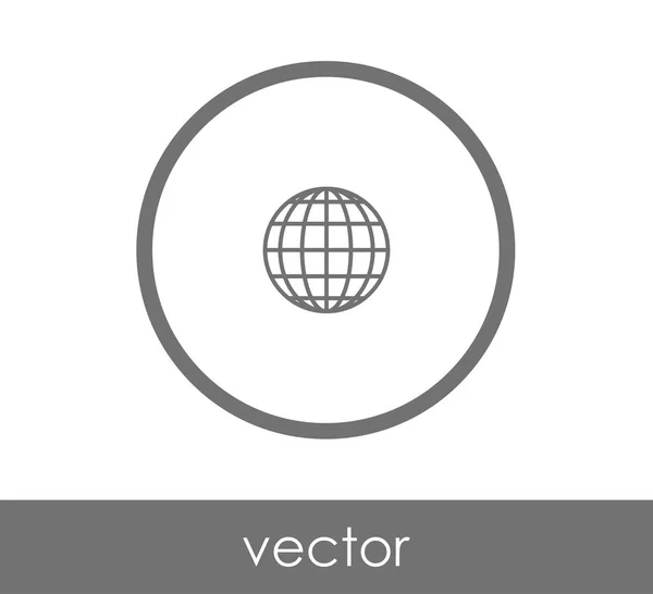 Ícone web terra — Vetor de Stock