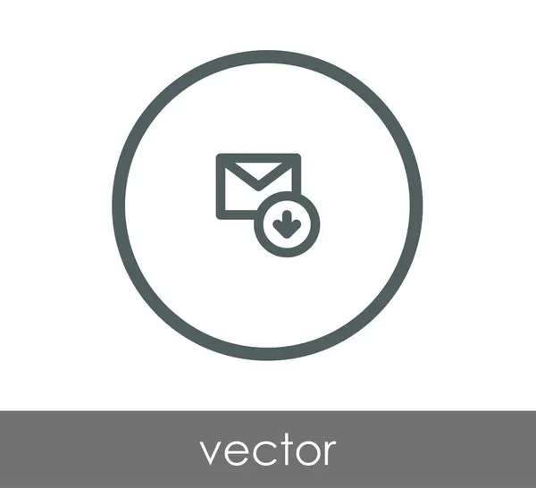 Icono de correo electrónico ingresos — Archivo Imágenes Vectoriales