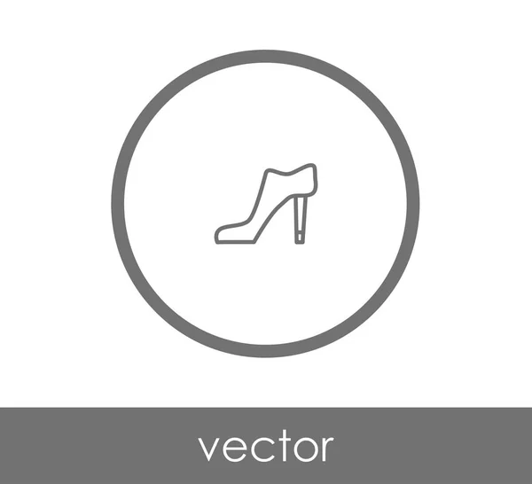 Icône de chaussure à talon haut — Image vectorielle