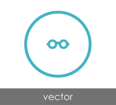 gözlük düz simgesi