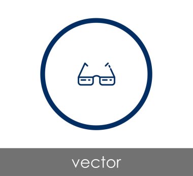 gözlük düz simgesi