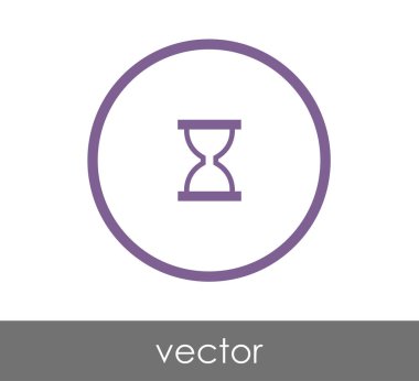 Kum saati simgesi illüstrasyon