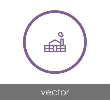 Fabrika düz simgesi