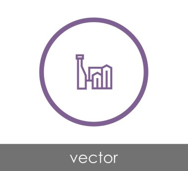 Fabrika düz simgesi