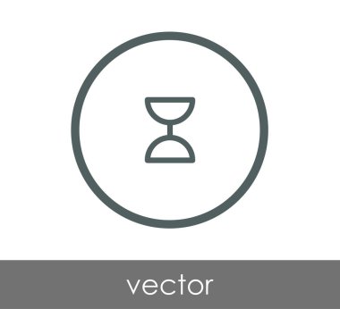 Kum saati simgesi illüstrasyon