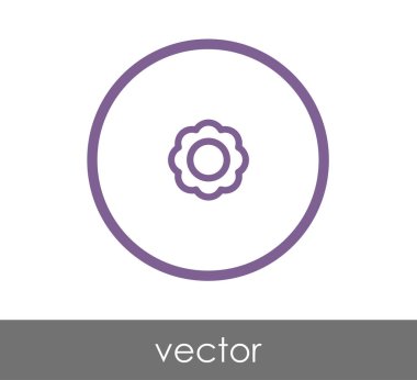 çiçek simgesi illüstrasyon 