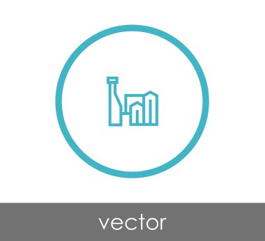 Fabrika düz simgesi