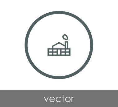 Fabrika düz simgesi