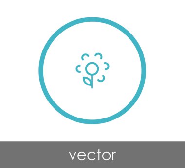 çiçek simgesi illüstrasyon 