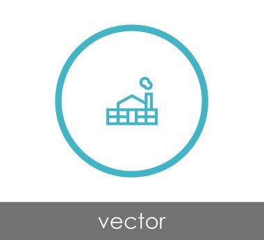 Fabrika düz simgesi