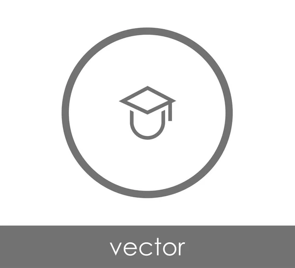 Ícone de boné de graduação — Vetor de Stock