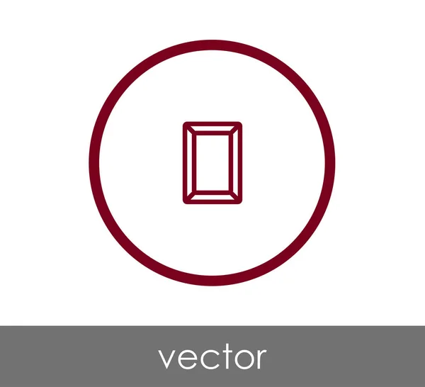 Rechthoekig frame pictogram — Stockvector