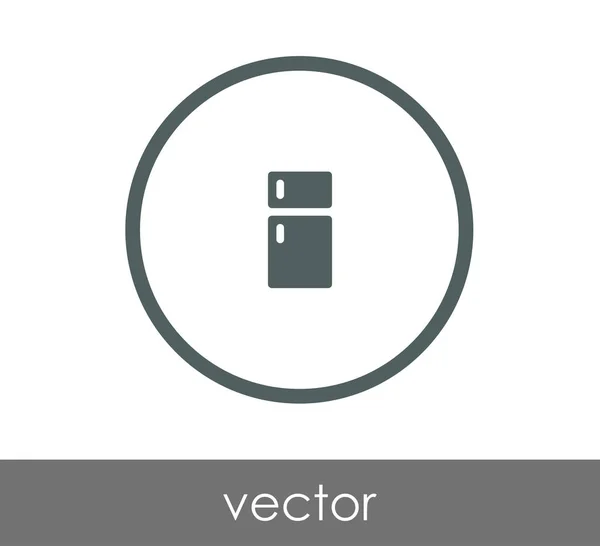 Réfrigérateur icône plate — Image vectorielle