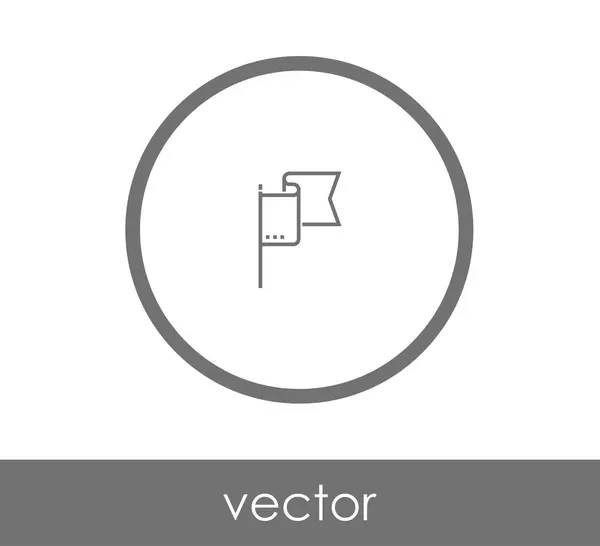Значок прапорця web — стоковий вектор