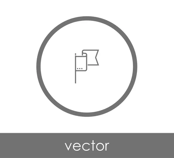 Bandera icono web — Vector de stock