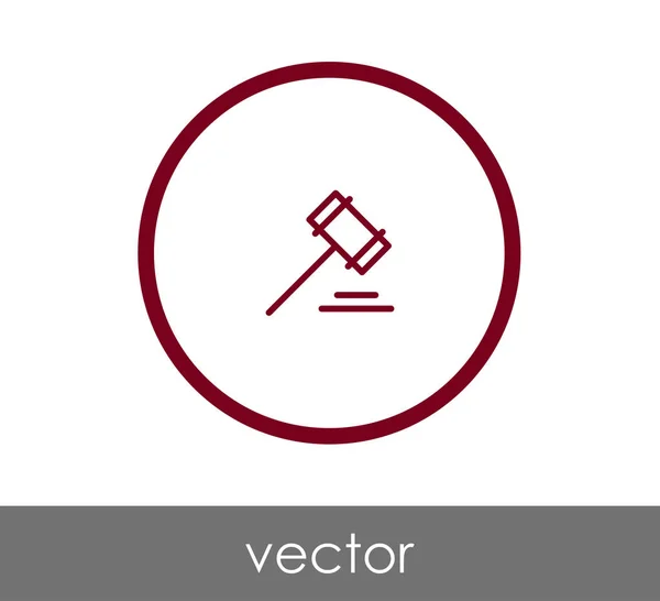 Auction hammer icon — Stock Vector