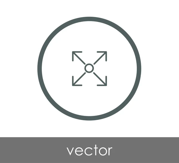 Icono de círculo de pantalla completa — Vector de stock