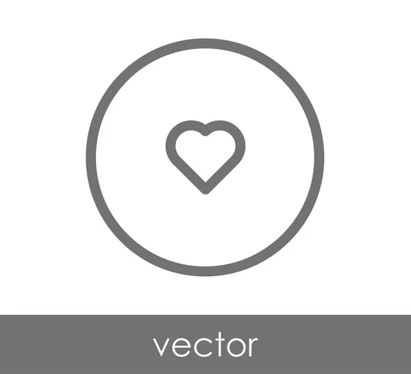 Jednoduchý ikona srdce — Stockový vektor