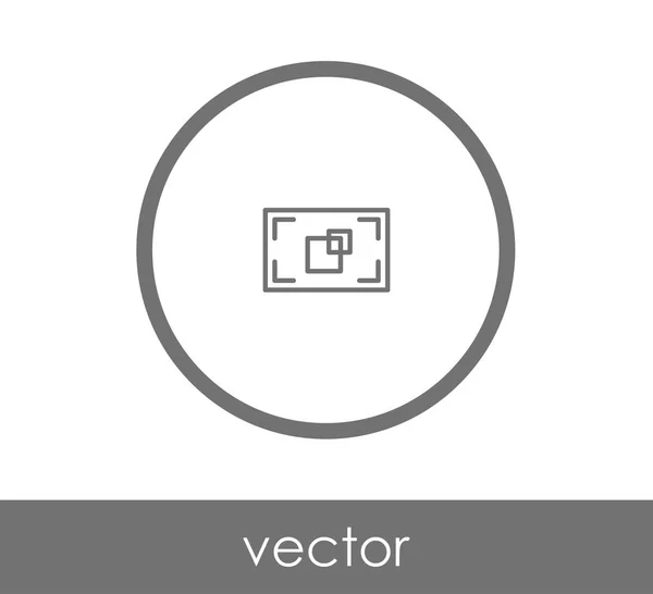 Pictogram van de focus van de camera — Stockvector