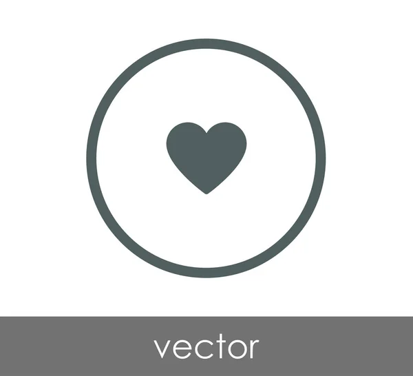 Enkel hjärta ikon — Stock vektor